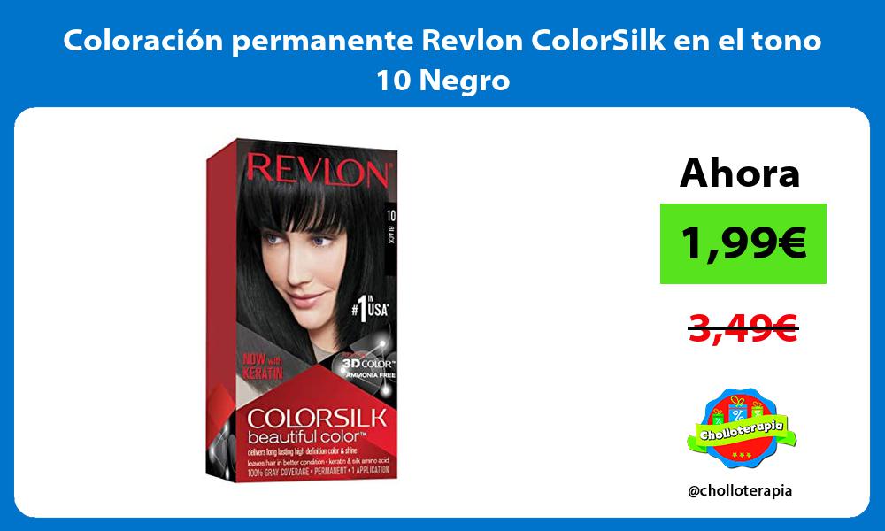 Coloración permanente Revlon ColorSilk en el tono 10 Negro