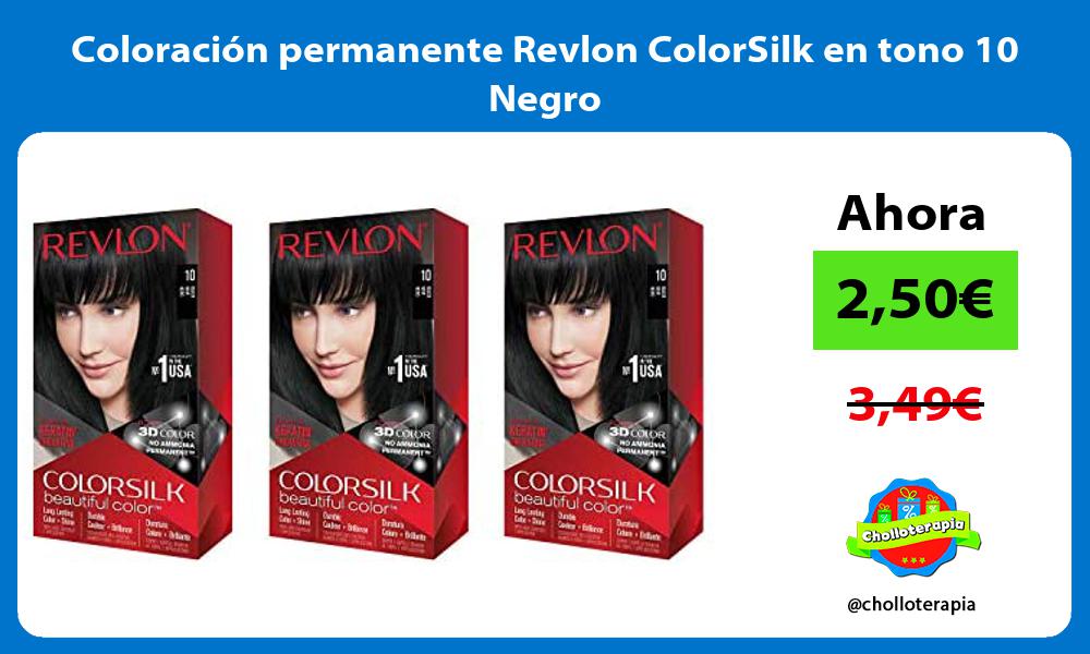 Coloración permanente Revlon ColorSilk en tono 10 Negro
