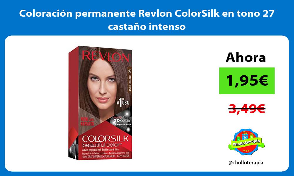 Coloración permanente Revlon ColorSilk en tono 27 castaño intenso