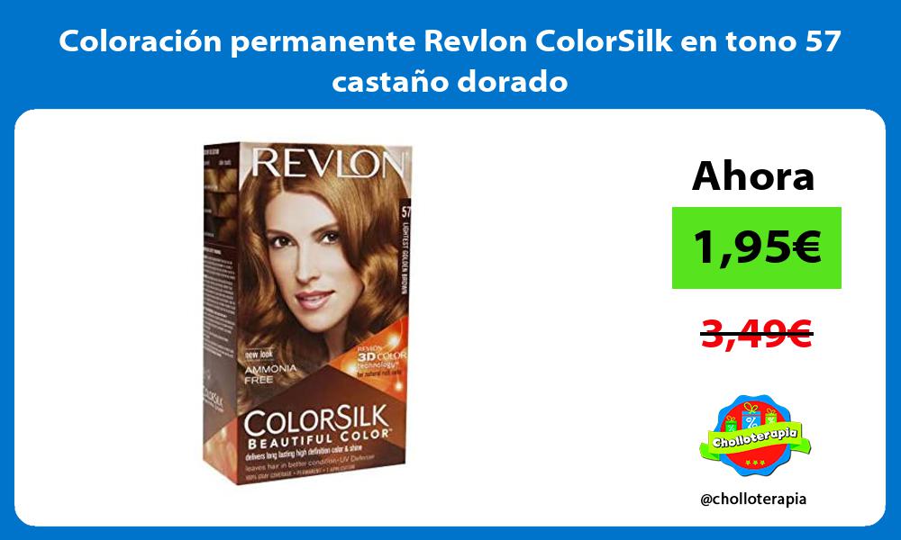 Coloración permanente Revlon ColorSilk en tono 57 castaño dorado