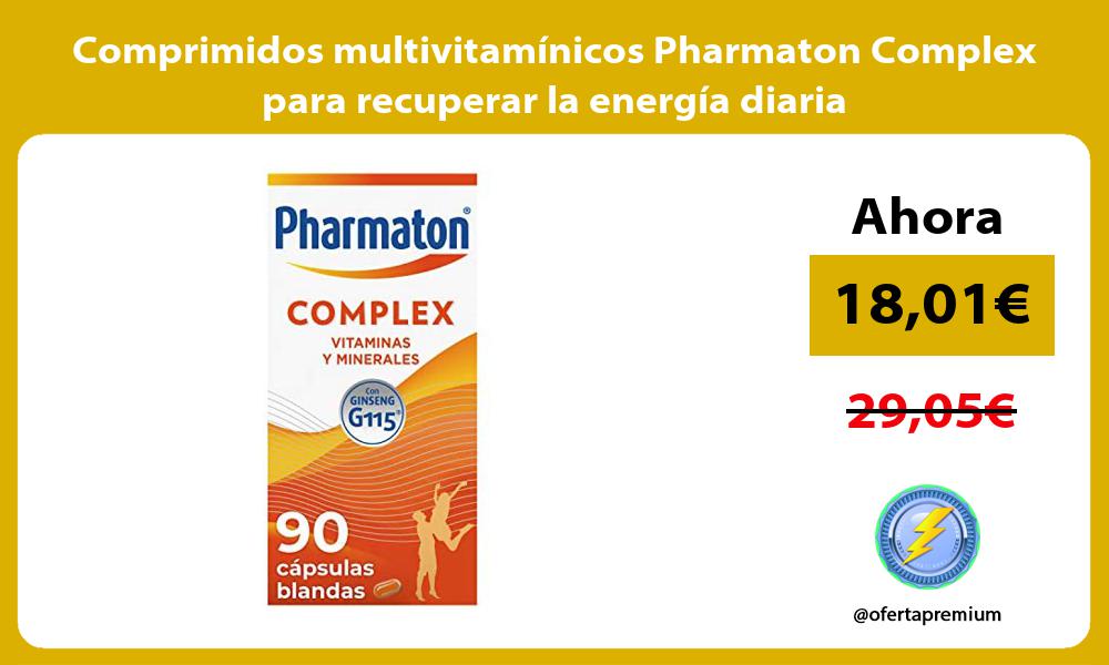 Comprimidos multivitamínicos Pharmaton Complex para recuperar la energía diaria
