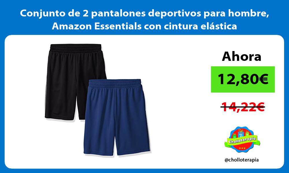 Conjunto de 2 pantalones deportivos para hombre Amazon Essentials con cintura elástica