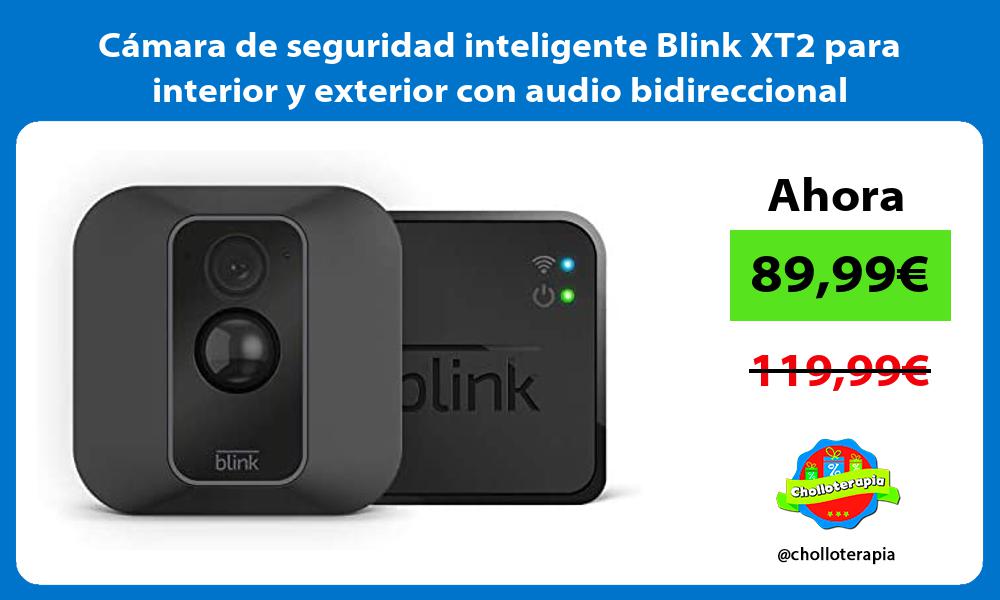 Cámara de seguridad inteligente Blink XT2 para interior y exterior con audio bidireccional