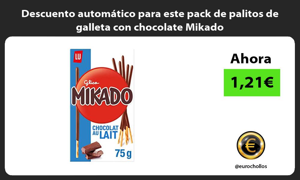 Descuento automático para este pack de palitos de galleta con chocolate Mikado