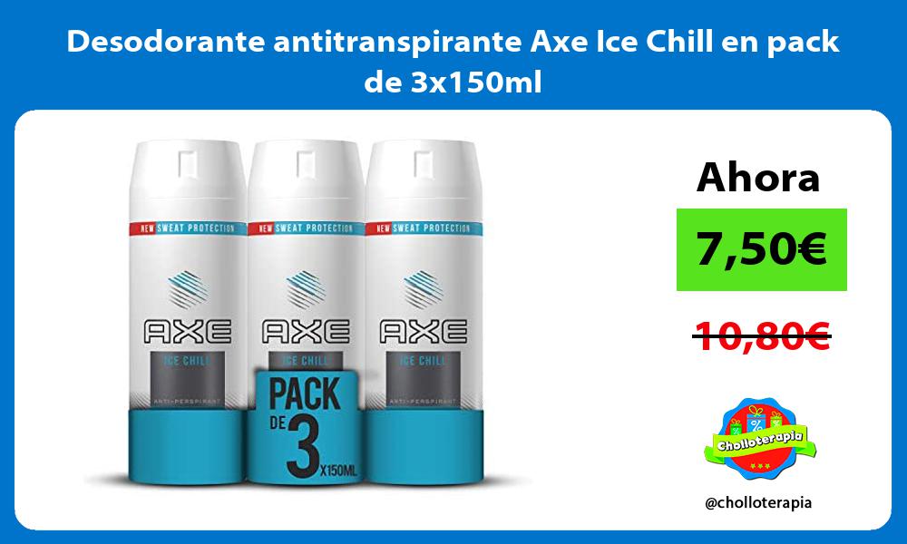 Desodorante antitranspirante Axe Ice Chill en pack de 3x150ml