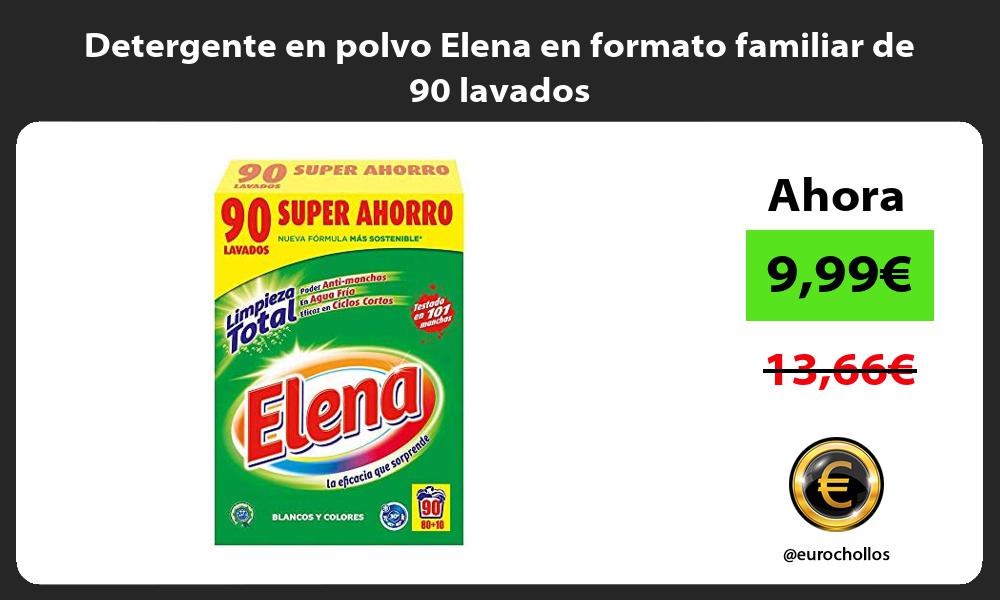 Detergente en polvo Elena en formato familiar de 90 lavados