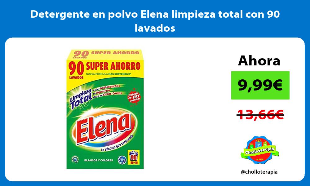 Detergente en polvo Elena limpieza total con 90 lavados