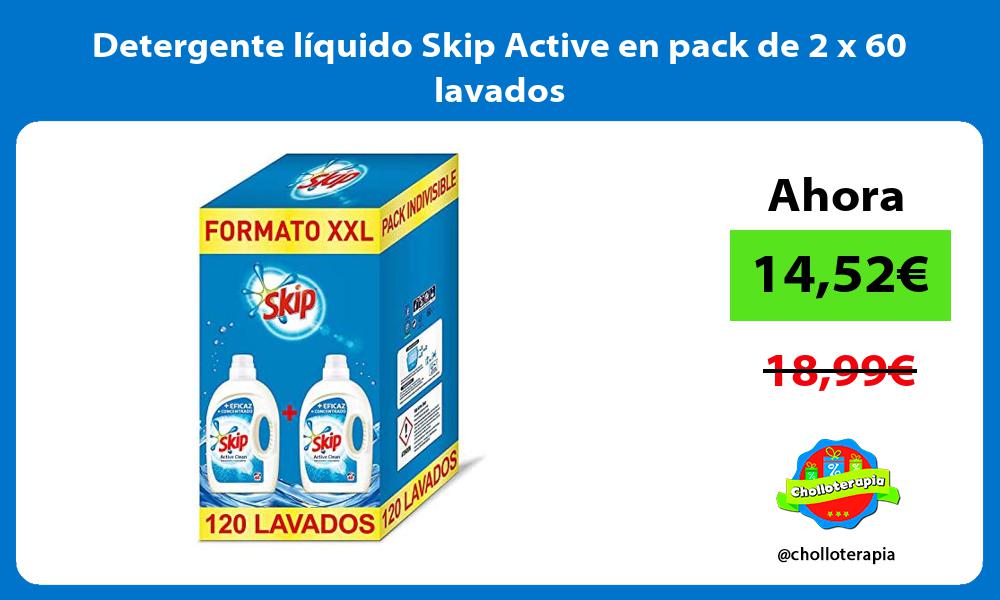 Detergente líquido Skip Active en pack de 2 x 60 lavados