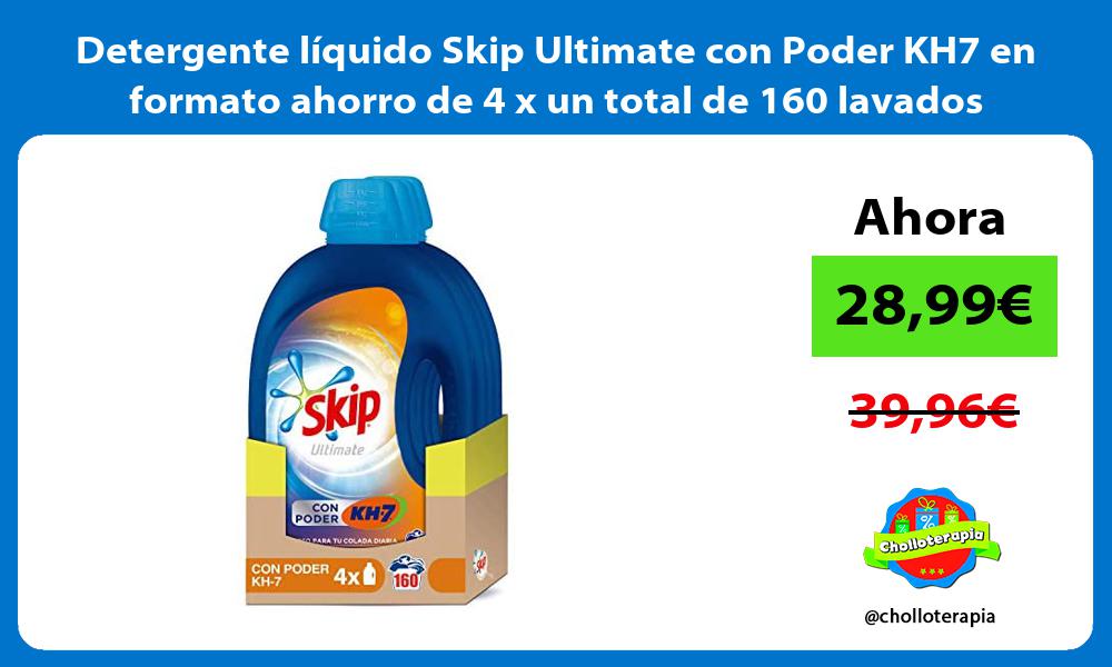 Detergente líquido Skip Ultimate con Poder KH7 en formato ahorro de 4 x un total de 160 lavados