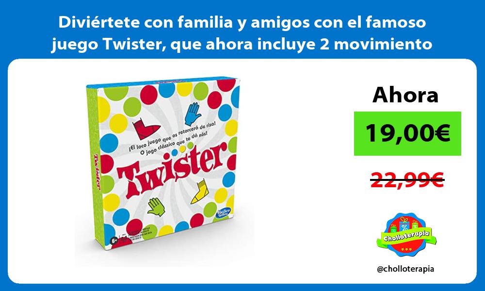 Diviértete con familia y amigos con el famoso juego Twister que ahora incluye 2 movimiento nuevos