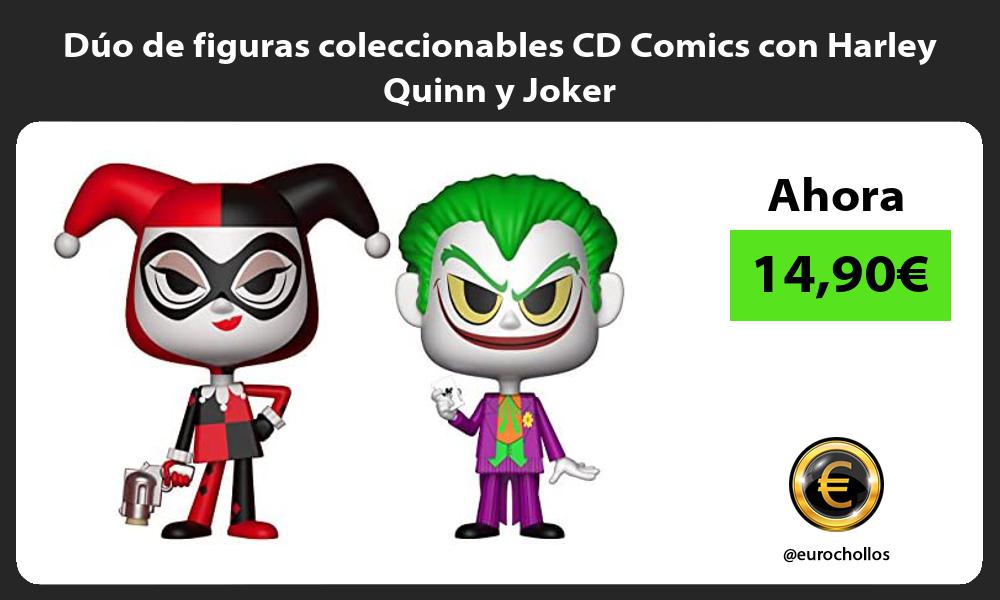 Dúo de figuras coleccionables CD Comics con Harley Quinn y Joker