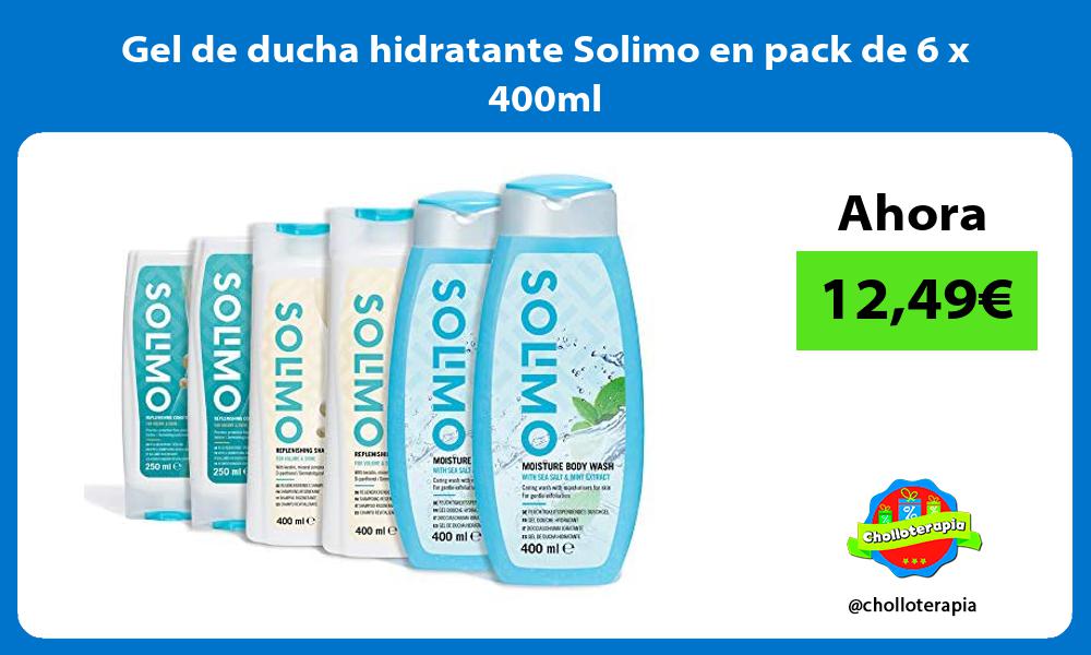 Gel de ducha hidratante Solimo en pack de 6 x 400ml