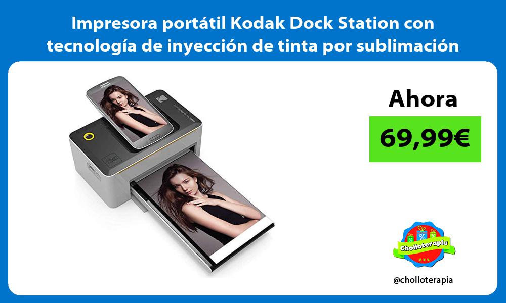 Impresora portátil Kodak Dock Station con tecnología de inyección de tinta por sublimación