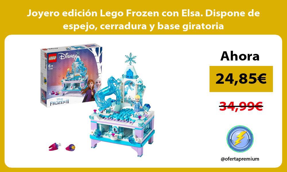Joyero edición Lego Frozen con Elsa Dispone de espejo cerradura y base giratoria
