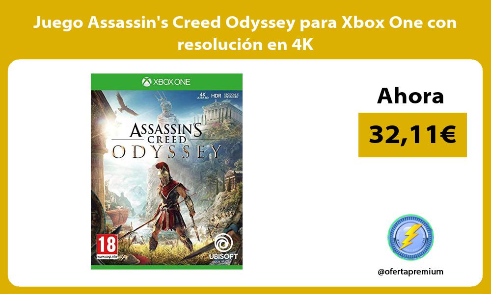 Juego Assassins Creed Odyssey para Xbox One con resolución en 4K