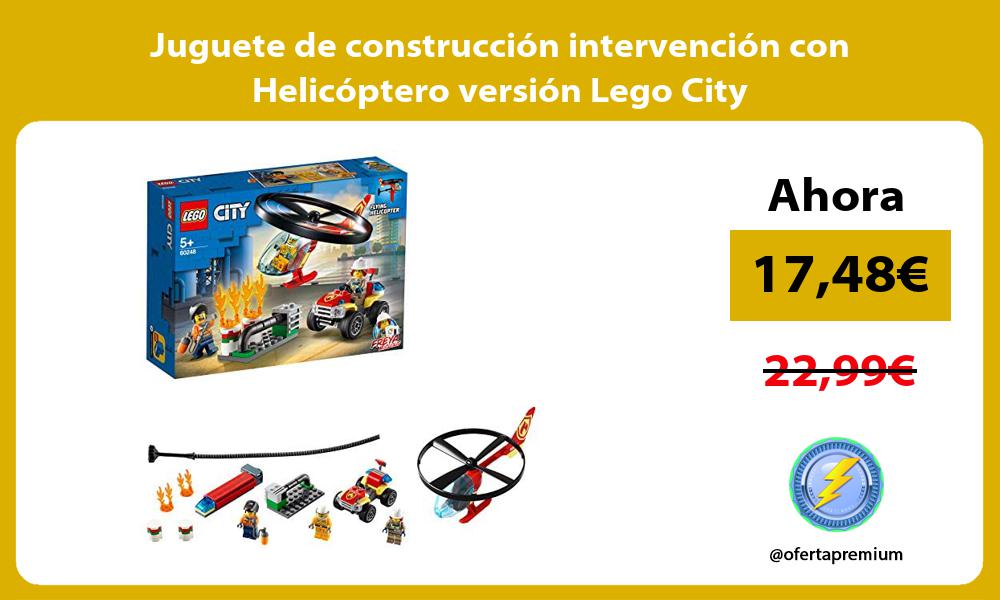 Juguete de construcción intervención con Helicóptero versión Lego City