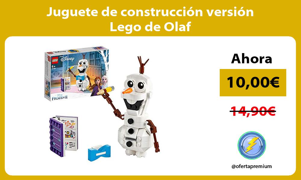Juguete de construcción versión Lego de Olaf