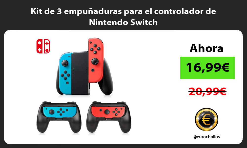 Kit de 3 empuñaduras para el controlador de Nintendo Switch