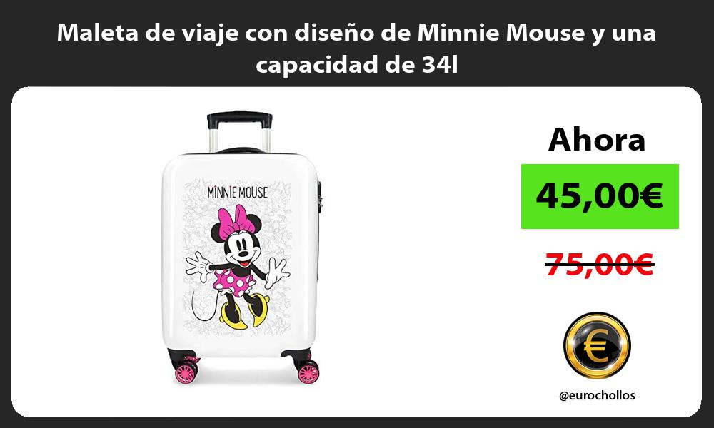 Maleta de viaje con diseño de Minnie Mouse y una capacidad de 34l