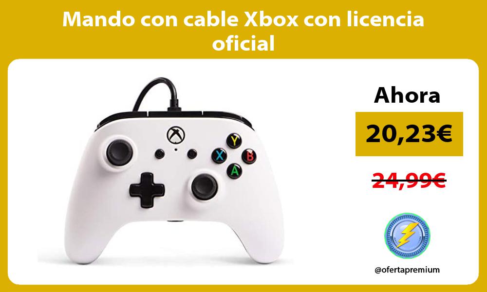 Mando con cable Xbox con licencia oficial