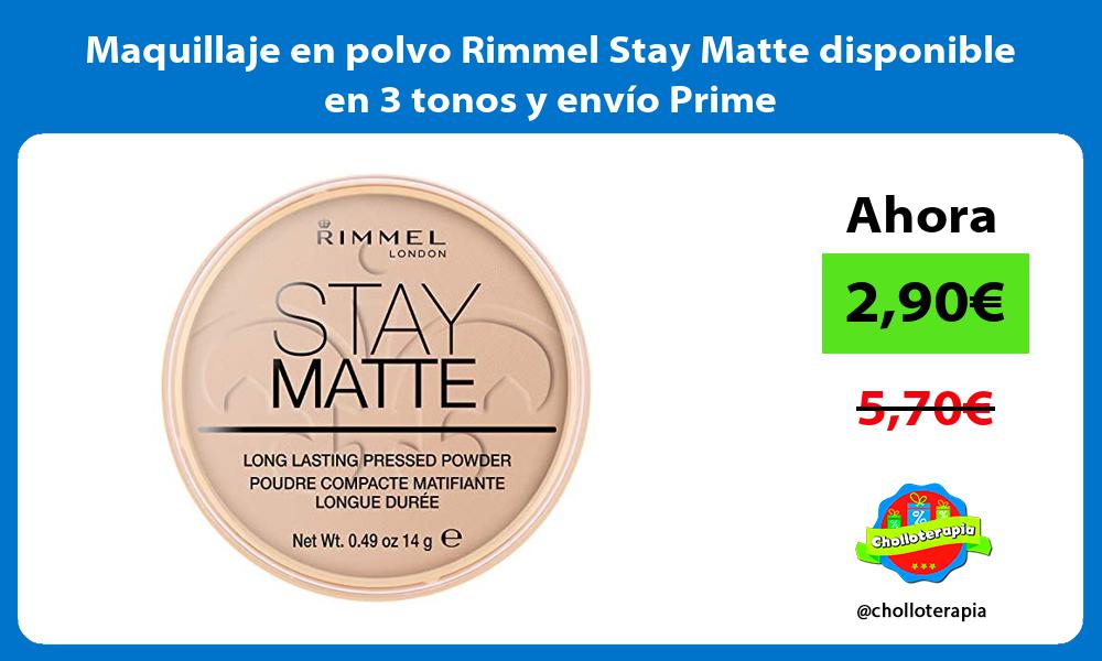Maquillaje en polvo Rimmel Stay Matte disponible en 3 tonos y envío Prime