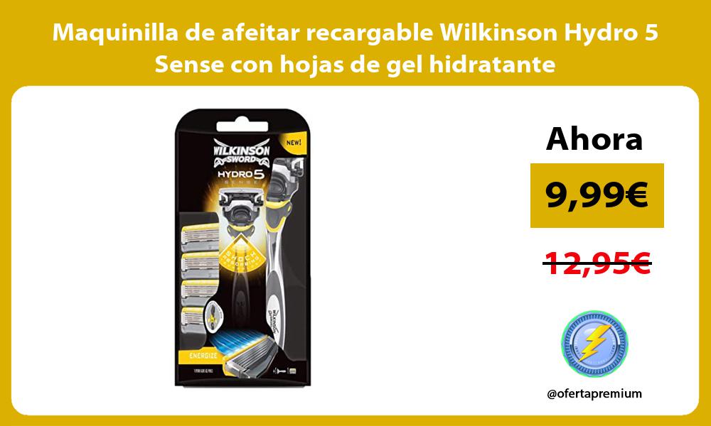 Maquinilla de afeitar recargable Wilkinson Hydro 5 Sense con hojas de gel hidratante