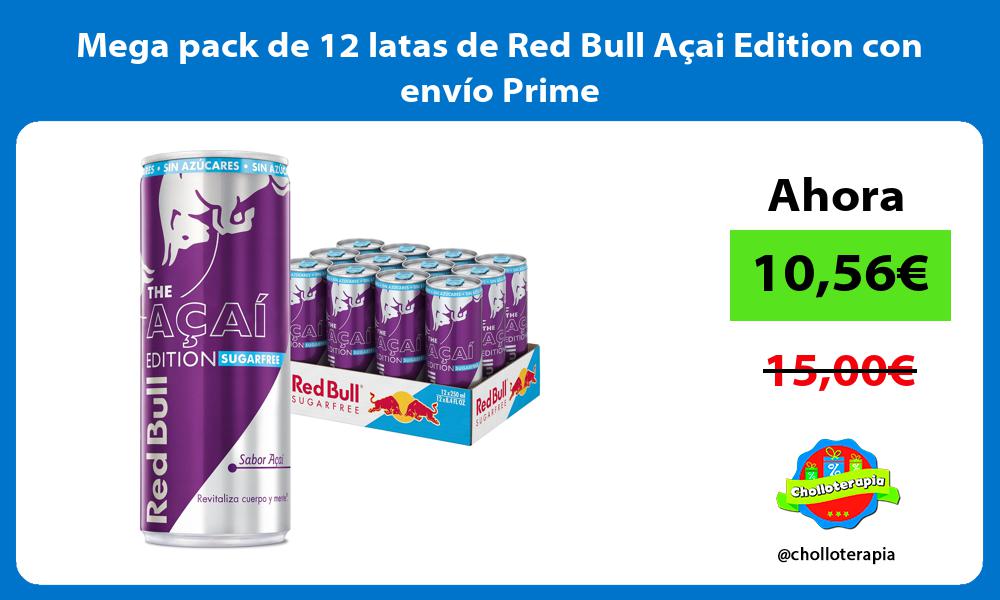 Mega pack de 12 latas de Red Bull Açai Edition con envío Prime
