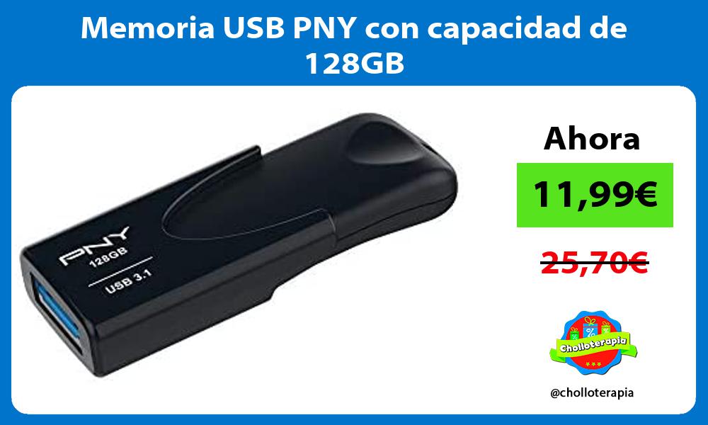 Memoria USB PNY con capacidad de 128GB