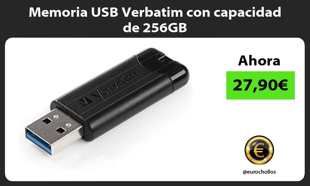 Memoria USB Verbatim con capacidad de 256GB