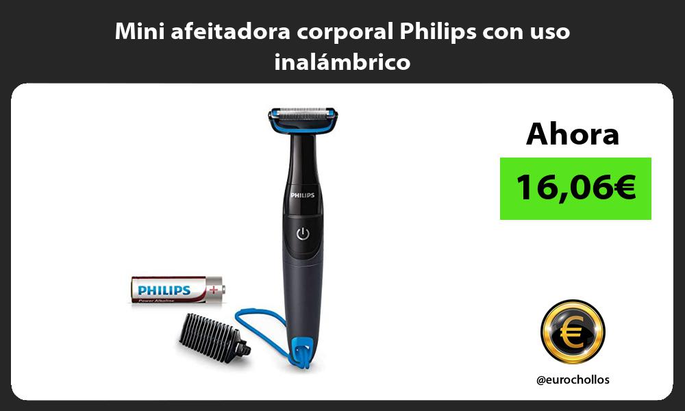 Mini afeitadora corporal Philips con uso inalámbrico