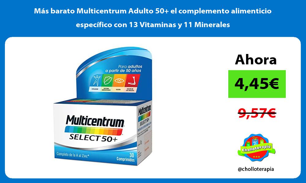 Más barato Multicentrum Adulto 50 el complemento alimenticio específico con 13 Vitaminas y 11 Minerales