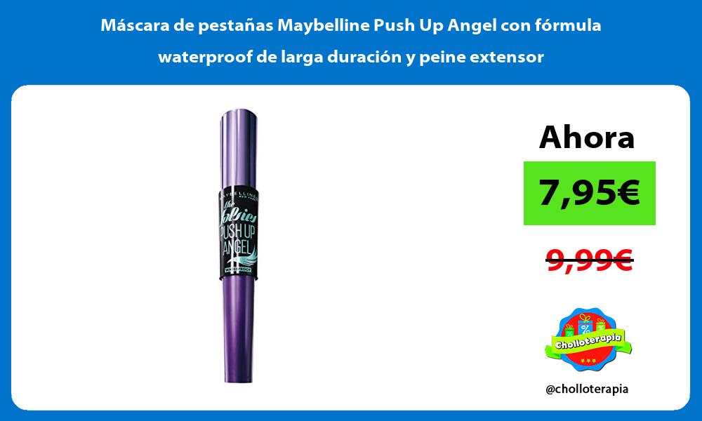 Máscara de pestañas Maybelline Push Up Angel con fórmula waterproof de larga duración y peine extensor