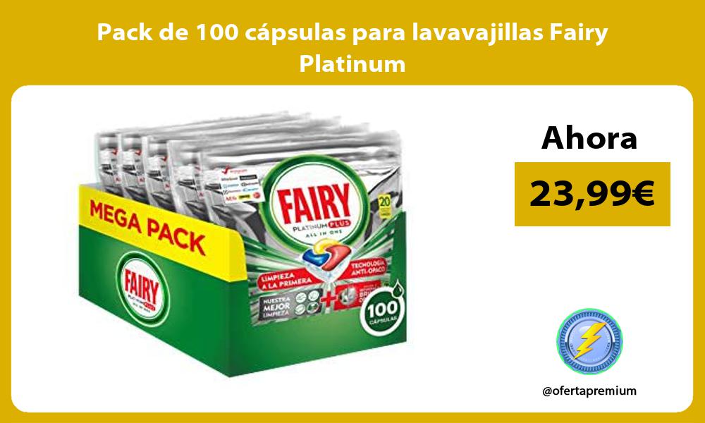 Pack de 100 cápsulas para lavavajillas Fairy Platinum