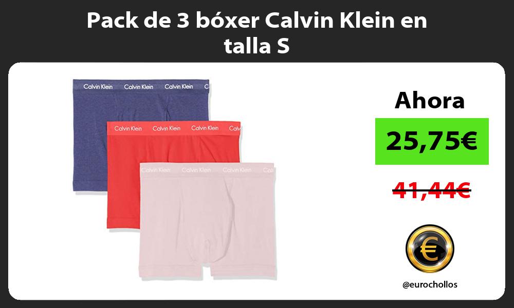 Pack de 3 bóxer Calvin Klein en talla S