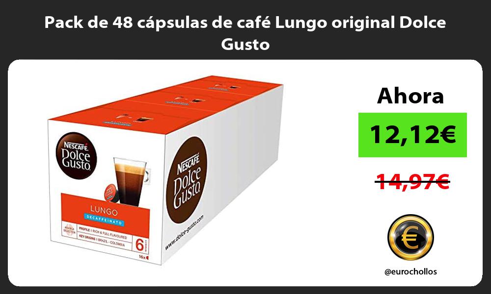 Pack de 48 cápsulas de café Lungo original Dolce Gusto