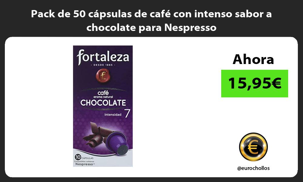 Pack de 50 cápsulas de café con intenso sabor a chocolate para Nespresso