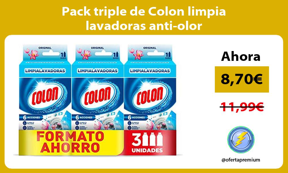 Pack triple de Colon limpia lavadoras anti olor
