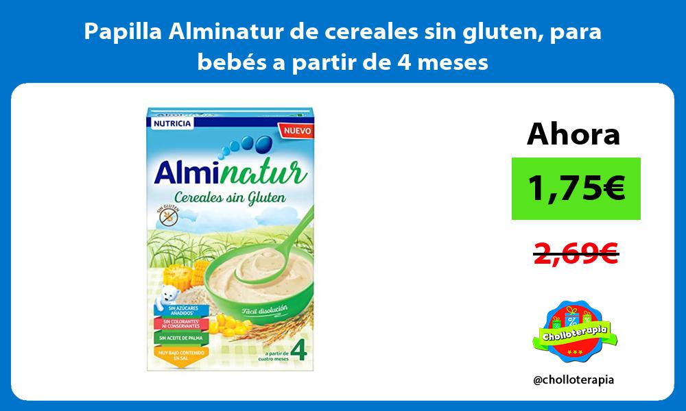 Papilla Alminatur de cereales sin gluten para bebés a partir de 4 meses