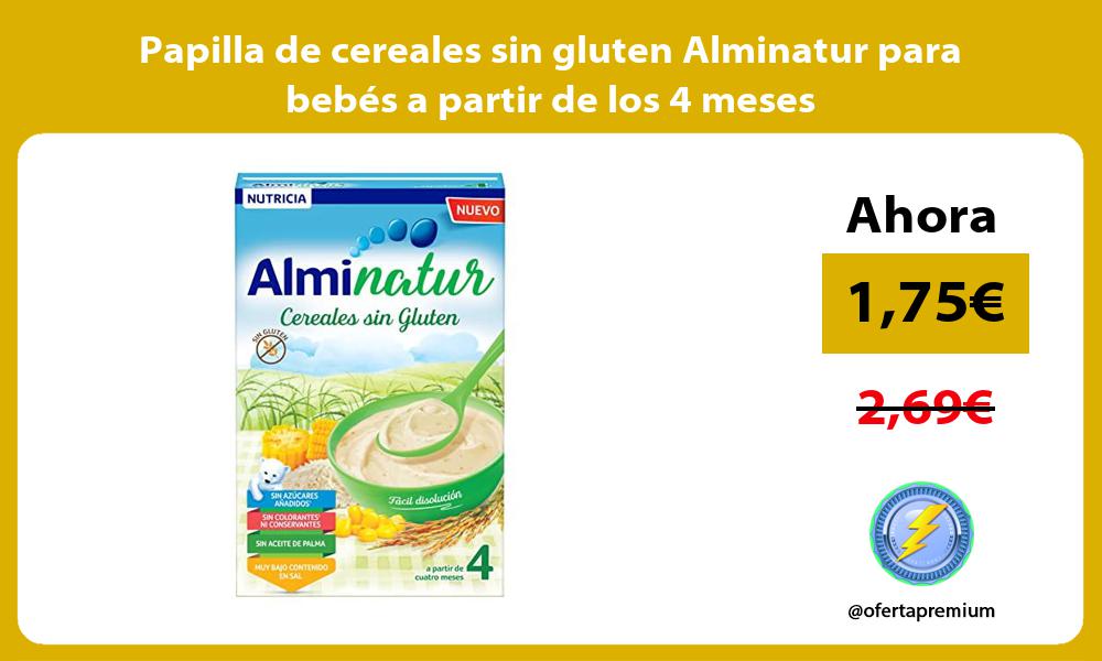 Papilla de cereales sin gluten Alminatur para bebés a partir de los 4 meses