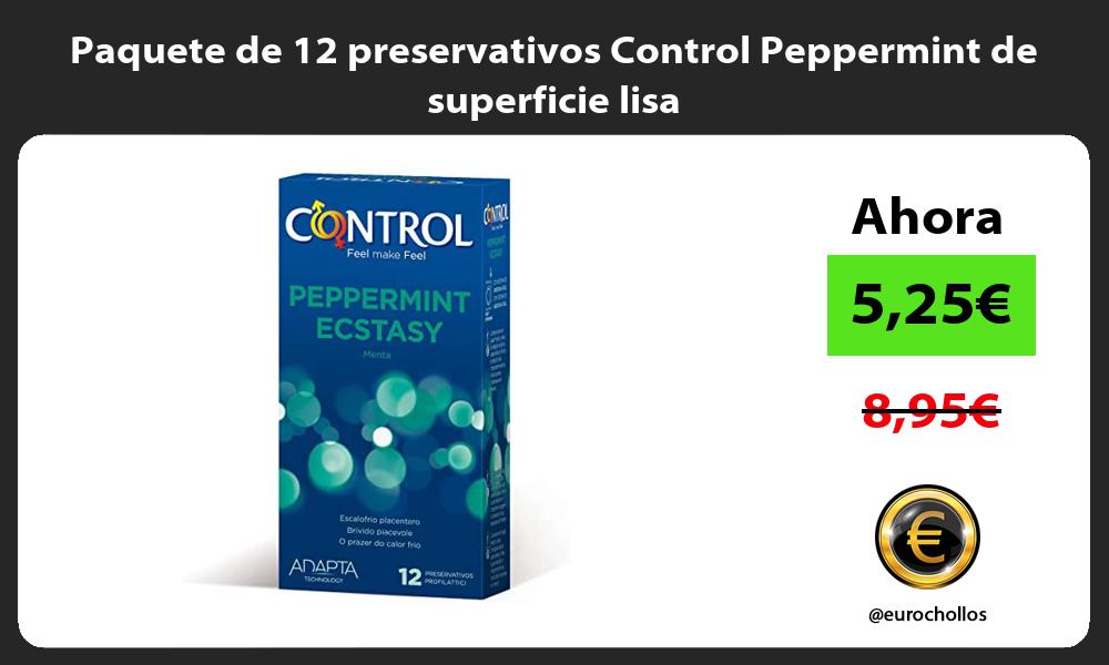Paquete de 12 preservativos Control Peppermint de superficie lisa