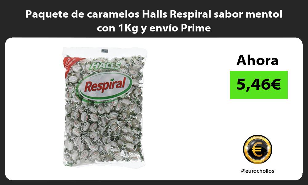 Paquete de caramelos Halls Respiral sabor mentol con 1Kg y envío Prime