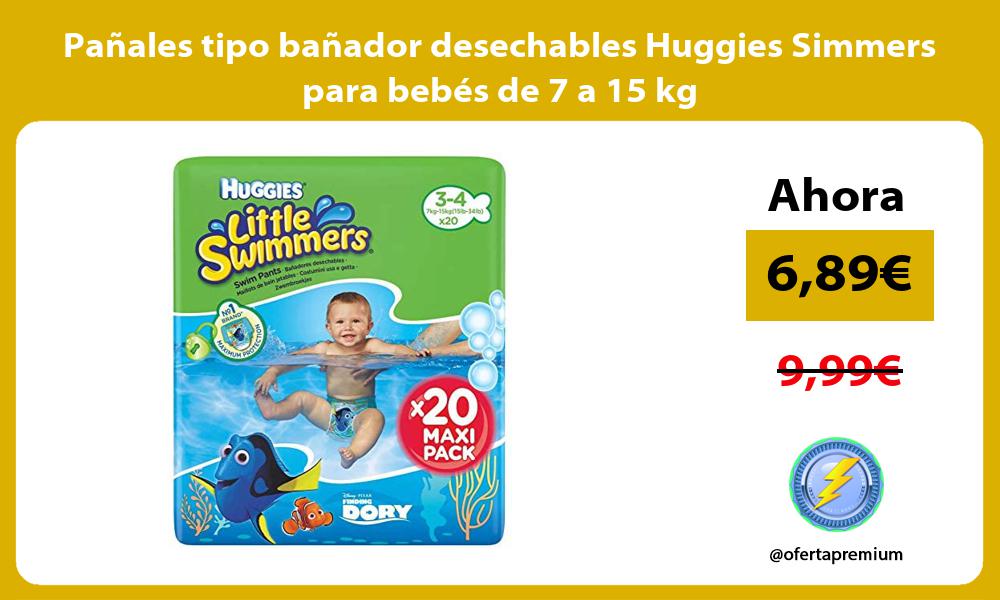 Pañales tipo bañador desechables Huggies Simmers para bebés de 7 a 15 kg