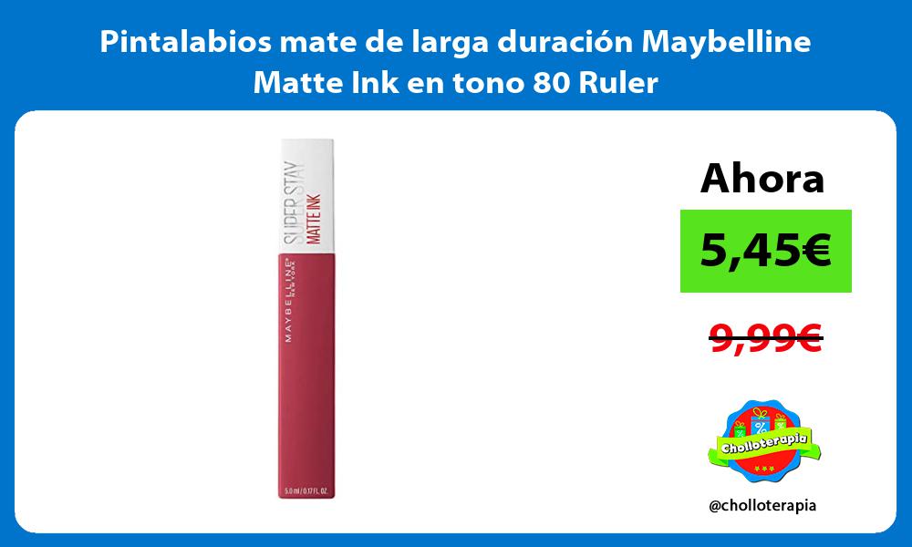 Pintalabios mate de larga duración Maybelline Matte Ink en tono 80 Ruler