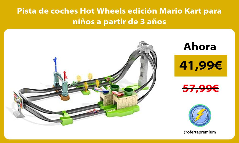 Pista de coches Hot Wheels edición Mario Kart para niños a partir de 3 años
