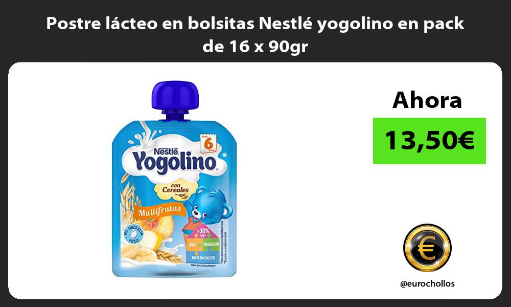 Postre lácteo en bolsitas Nestlé yogolino en pack de 16 x 90gr