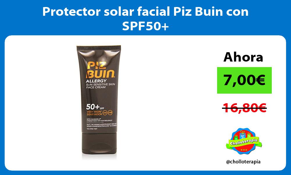 Protector solar facial Piz Buin con SPF50