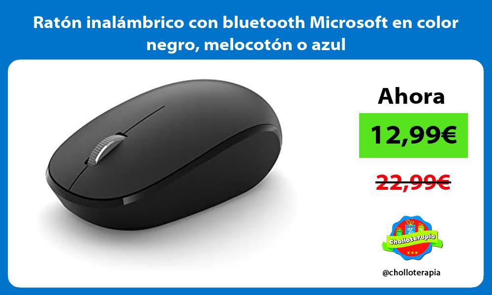 Ratón inalámbrico con bluetooth Microsoft en color negro melocotón o azul