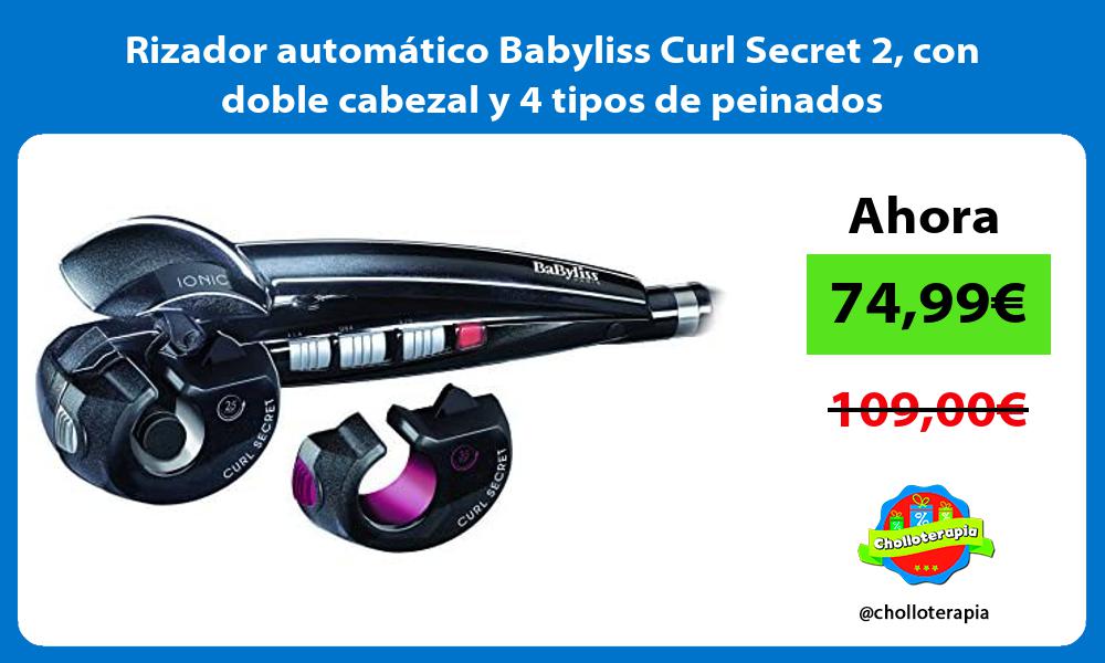 Rizador automático Babyliss Curl Secret 2 con doble cabezal y 4 tipos de peinados