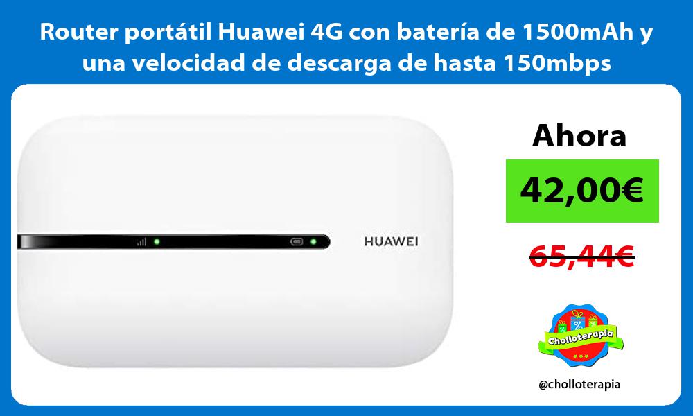 Router portátil Huawei 4G con batería de 1500mAh y una velocidad de descarga de hasta 150mbps