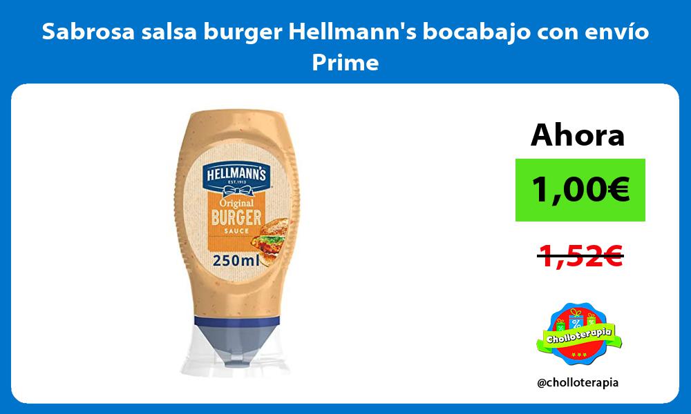 Sabrosa salsa burger Hellmanns bocabajo con envío Prime